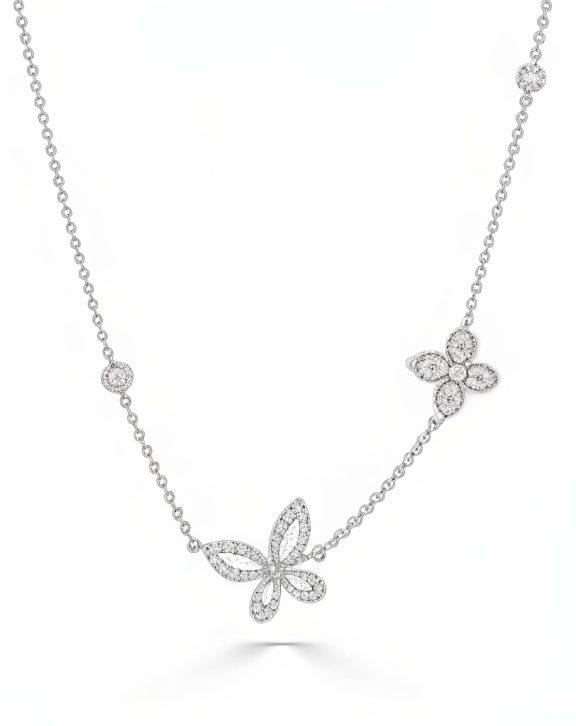 Butterfly Bloom Diamond Necklace