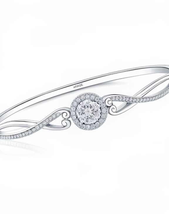Ethereal Flow Diamond Bangle