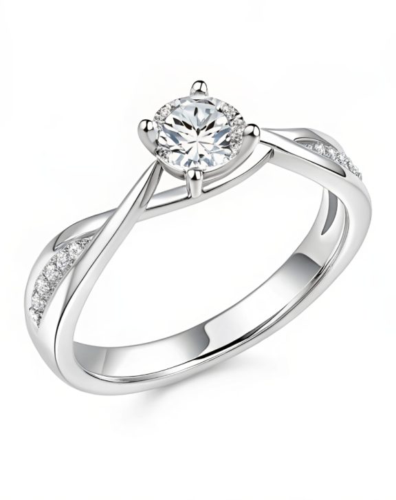 Twist Grace Solitaire Ring